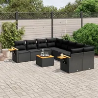 Festnight Gartenlounge mit Stauraum Garten Loungemöbel Set Rattan XXL Groß Garten Lounge Sofa Outdoor Polyrattan Gartensofa Terrasse Ecklounge Terrassenmöbel Gartenmöbel Couch Sitzgarnitur Ecksofa