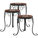 vidaXL Pflanzentreppe 26 x 35 cm Blumenregal Pflanzentreppe Pflanzenregal Pflanzenständer Po orange