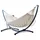 Potenza Outdoor Hängematte mit Gestell für 2 Personen I Baumwolle Doppelhängematte XXL 220x160, 200kg I Hängemattengestell 220kg, wetterfest - Beige