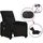 vidaXL Massagesessel verstellbare Rückenlehne 146 x 76,5 x 100 cm Schwarz mit Fernbedienung