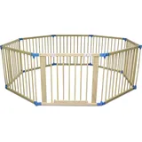 BITUXX Laufgitter Laufstall Spielgitter Spielstall Spielbereich Spielgehege Kindergehege Premium Ø 150 cm aus Pinienholz