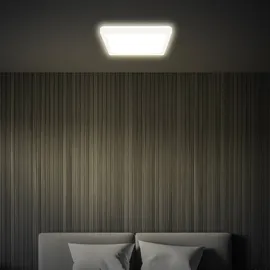 Briloner - LED Deckenlampe mit indirektem Licht, flach, neutralweißes Licht, Lampe, Deckenleuchte, Wohnzimmerlampe, LED Panel, Küchenlampe, Deckenbeleuchtung, 24x24x3 cm,