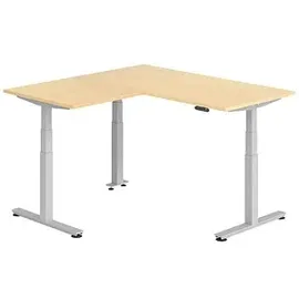 Hammerbacher Winkelschreibtisch XDSMW Ahorn / Silber