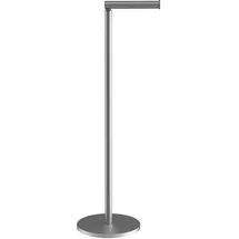 Intirilife Toilettenpapierhalterung - Höhe 55 cm - Halterung Ständer für WC mit integrierter Ersatzrollenhalterung