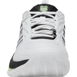 K-Swiss Hypercourt Supreme 2 Clay Tennis Shoe, White/Black/Soft Neon Green, 47 EU