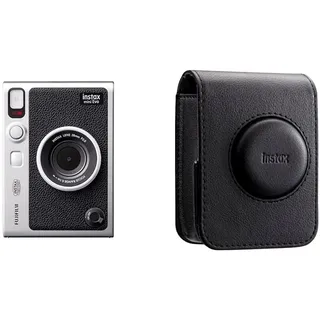 INSTAX Mini EVO Black (USB-C) + Mini EVO Kameratasche, schwarz