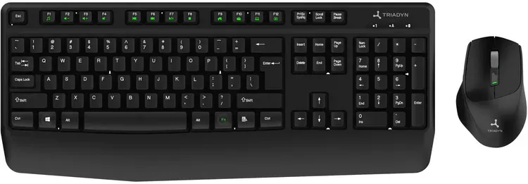 Neues kabelloses Büroset Triadyn CYLLENE Tastatur ELARA PLUS QWERTY und Maus GANYMEDE 1600 DPI für Zuhause und Büro