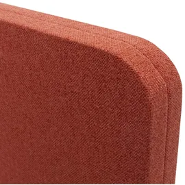 Mendler Akustik-Tischtrennwand HWC-G75, Büro-Sichtschutz Schreibtisch Pinnwand, doppelwandig Stoff/Textil ~ 60x120cm braun