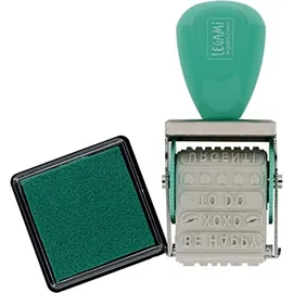 Legami ROT0001 Just My Type Drehbarer Stempel mit Stempelkissen