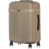 OCHNIK Mittlerer Koffer | Hartschalenkoffer | Material: ABS | Farbe: Beige | Größe: M | Abmessungen: 66 × 45 × 26 cm | Fassungsvermögen: 65 Liter | 4 Räder