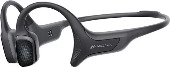 Mojawa HaptiFit Terra Advanced Smart Sports Wearable, Open-Ear Bluetooth-Knochenleitungs-Kopfhörer mit Mikrofon und 32GB MP3, wasserdichte kabellose Ohrhörer für Workouts, Schwimmen und Laufen, Schwarz