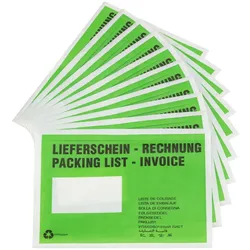 25 Lieferscheintaschen Dokumententaschen C5 Pergamin Papier bedruckt Adressfeld recyclebar