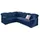 DOMO collection Ecksofa »Papenburg B/T/H: 242/190/84 cm L-Form«, wahlweise mit Bettfunktion, Langer Schenkel links oder rechts blau