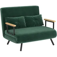 Homcom Schlafcouch Polyester 2-Sitzer Grün
