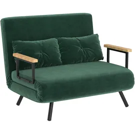 Homcom Schlafcouch Polyester 2-Sitzer Grün