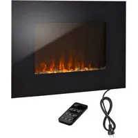 Wandkamin Elektrokamin Kamin elektrisch mit Heizung und Fernbedienung 1800 W