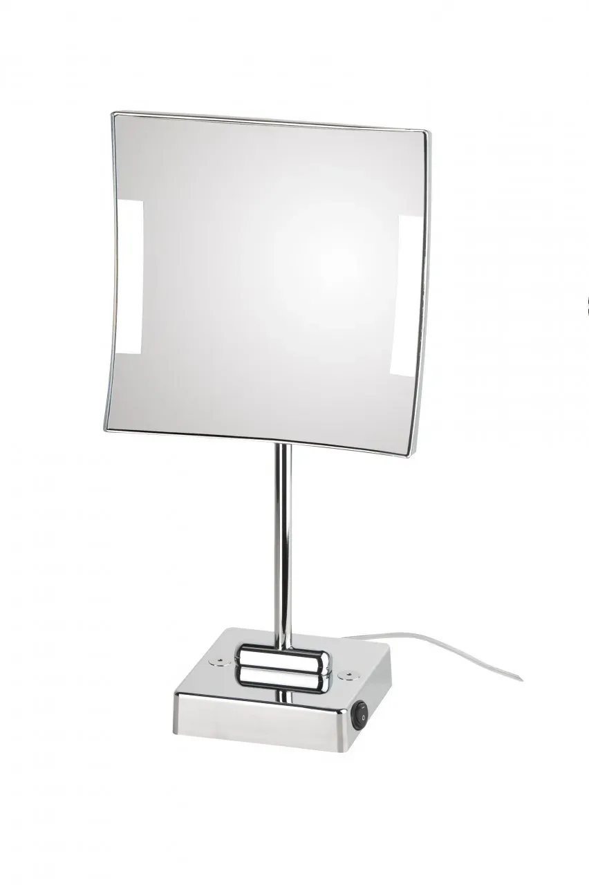 Koh-I-Noor QUADROLOLED Indirekter Stromanschluss mit Stecker. Tischmodell 20x41x11,5, Chrom, C62/1KK C62/1KK3