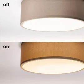 einlicht Deckenleuchte 1 E27 Fabric rund braun