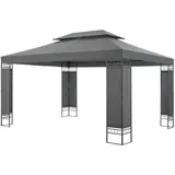 [en.casa] Pavillon 400x300x265cm Dunkelgrau