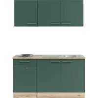 OPTIFIT Savona405 Miniküche 150 cm Steingrün