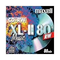 Maxell 624865 CD-RW 80 Rohlinge (speziel für Musik, 700MB, überschreibbar, 1er Jewelcase)