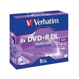 Verbatim DVD+R 8,5 GB 8x 5 St.