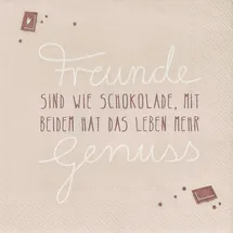 räder Cocktailserviette "Freunde sind wie Schokolade...