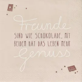 räder Cocktailserviette "Freunde sind wie Schokolade...