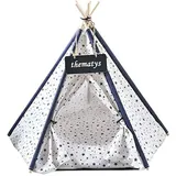 Trade Shop Traesio - Trade Shop - Zelt Für Hunde Katzen Haustiere Tipee Kissenkorb Waschbar 50x50x70cm -