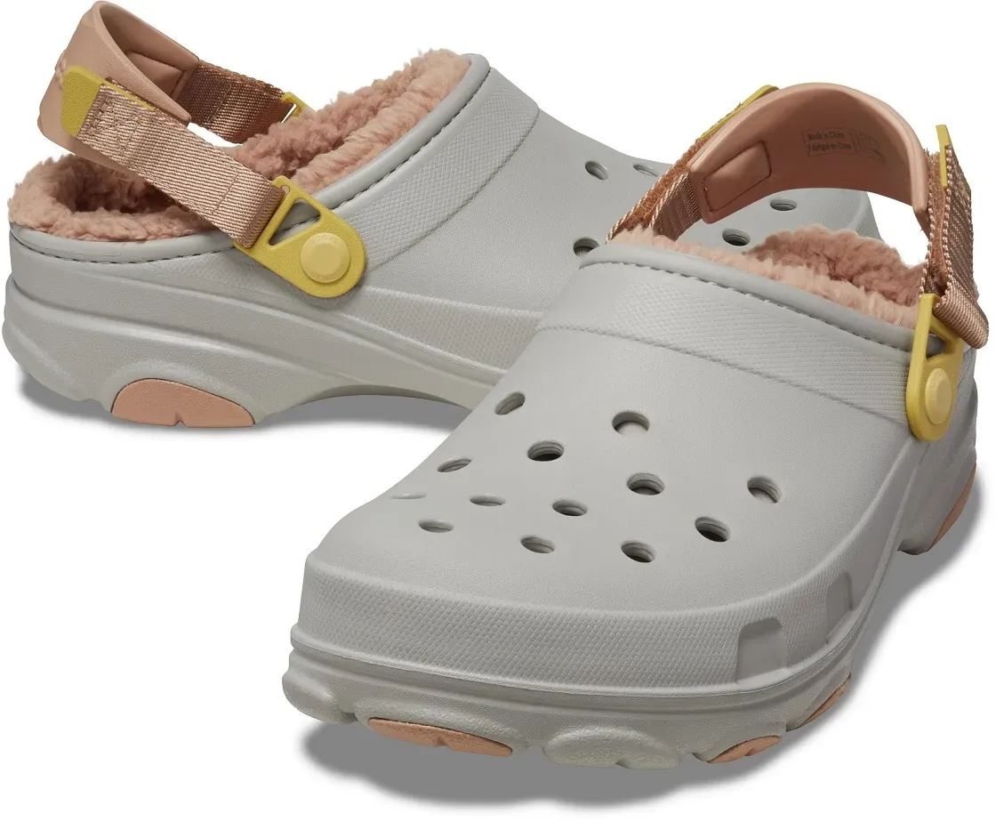 Crocs Sandale All Terrain Lined Clog (mit Innenfutter, robuste Außensohle) grau/braun - 1 Paar