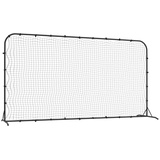 vidaXL Fußball-Rebounder Schwarz 366x90x183 cm HDPE