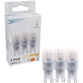 Shada LED-Stiftsockellampe 0620135 2,5 W G9 warmweiß 3 St.