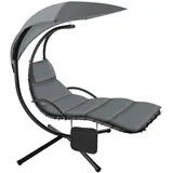Tectake Elaria Hängeliege 195 x 132 x 197 cm Grau