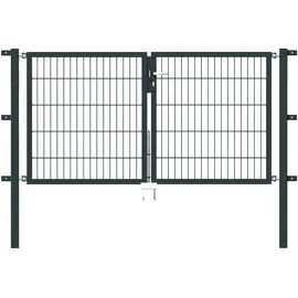 GAH Alberts Alberts Stabgitter Doppeltor Flexo 200 x 100 cm 6/5/6 anthrazit zE