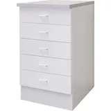 Flex-Well Unterschrank Schubkastenschrank 50 x 0 x 0 cm Weiß