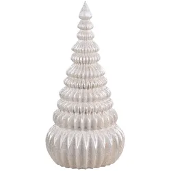 Chic Antique Weihnachtsbaum Figur Zwiebelturm, Ø 21 cm, H 41,5 cm, champagner