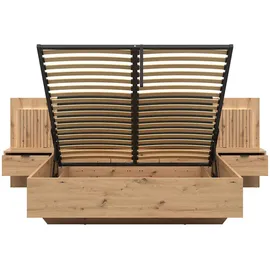petits-meubles Bett mit Bettkasten 160x200cm Eichenoptik