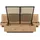 petits-meubles Bett mit Bettkasten 160x200cm Eichenoptik