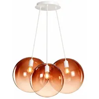 s.luce Orb Cluster 3-flg. 30 cm Rund / Kupfer Verlauf / Weiß