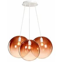 s.luce Orb Cluster 3-flg. 30 cm Rund / Kupfer Verlauf / Weiß