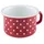 Riess Kaffeeschale Ø10cm 0,4 Liter Emaille Country Pünktchen Rot