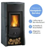 Firefix Kaminofen La Nordica »Asia«, 6 kW, (Alles inklusive Service: Aufstellen, Anschließen, Altgerätemitnahme), Wunschort Lieferung weiß