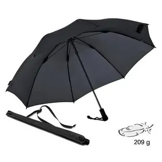 Euroschirm Regenschirm Swing Liteflex, schwarz, sturmfest, manuell, Ø 100 cm, 64 cm, Trekkingschirm