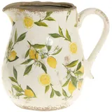 Chic Antique Kanne Limone mit Zitronenmotiv, H20/Ø 16,5 cm creme/gelb