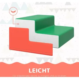 Homcom 4er-Set Schaumstoff Bausteine Riesenbausteine Bauklötze Bauspielzeug Schaumstoffblöcke für 1-3 Jahre alt Kinder Kunstleder EPE