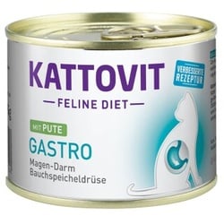 KATTOVIT Feline Diet Nassfutter Katze Gastro Adult Pute 12x185 g