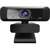 j5create JVCU100-N Full HD-Webcam 1920 x 1080 Pixel Mikrofon, Klemm-Halterung, Standfuß