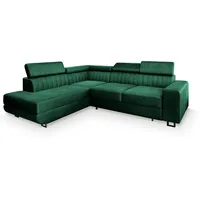 masseno Ecksofa mit Schlaffunktion Nola ¦ grün ¦ Maße (cm): B: 253 H: 88