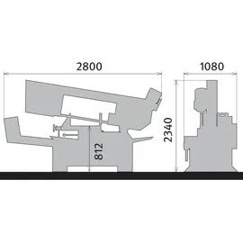 Metallkraft Halbautomatische Schwenkrahmen-Metallbandsäge BMBS 360 x 500 HA-DG