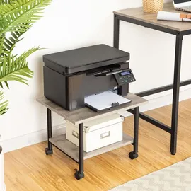 luxuskollektion Druckertisch mit arretierbaren Rollen und 2 Ebenen, Industrie-Design